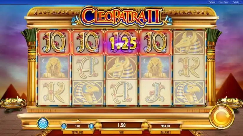 Cleopatra II slot screenshot 2
