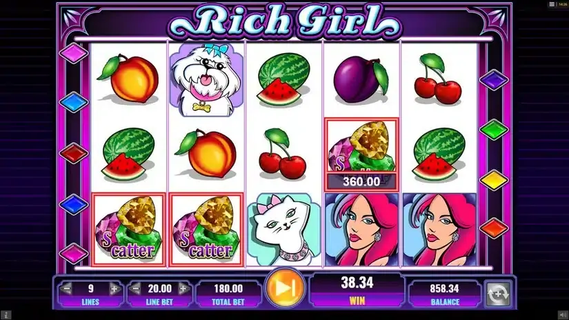 She’s a Rich Girl slot screenshot 