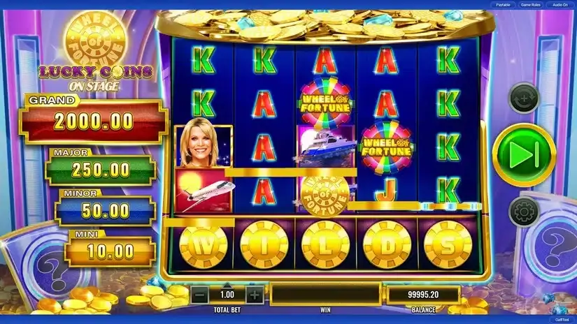 Wheel of Fortune Lucky Coins on Stage slot screenshot 2