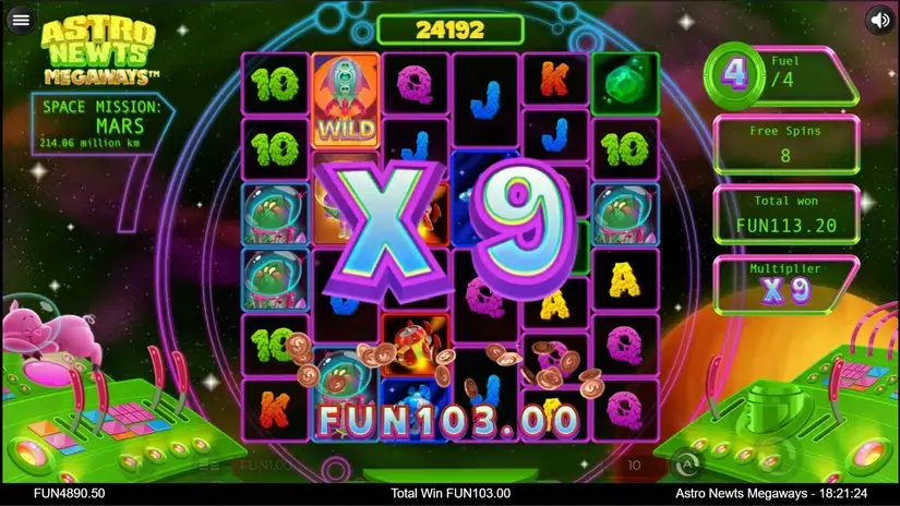 Astro Newts Megaways slot screenshot 3