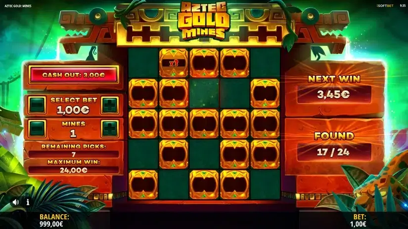 Aztec Gold Mines slot screenshot 3