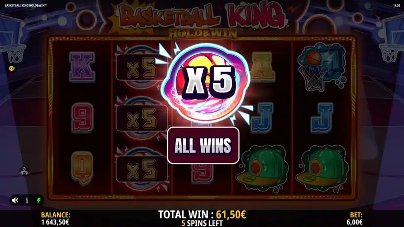 Basketball King Hold and Win slot screenshot 5