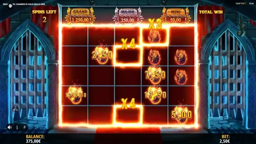 Dragonfire Chamber of Gold slot screenshot 
