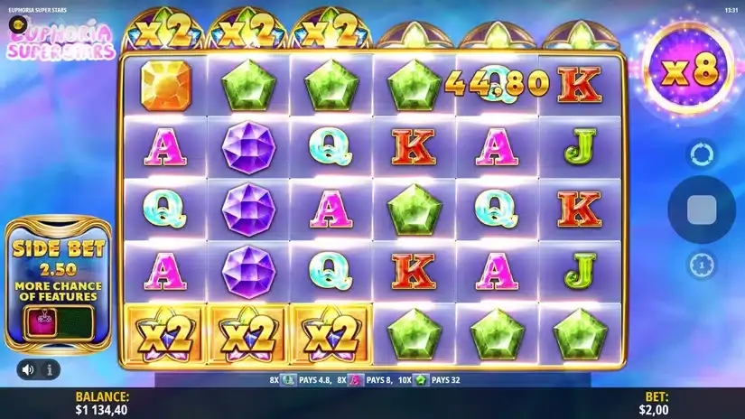 Euphoria Super Stars slot screenshot 6