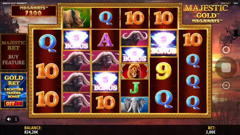 Majestic Gold Megaways slot screenshot 3