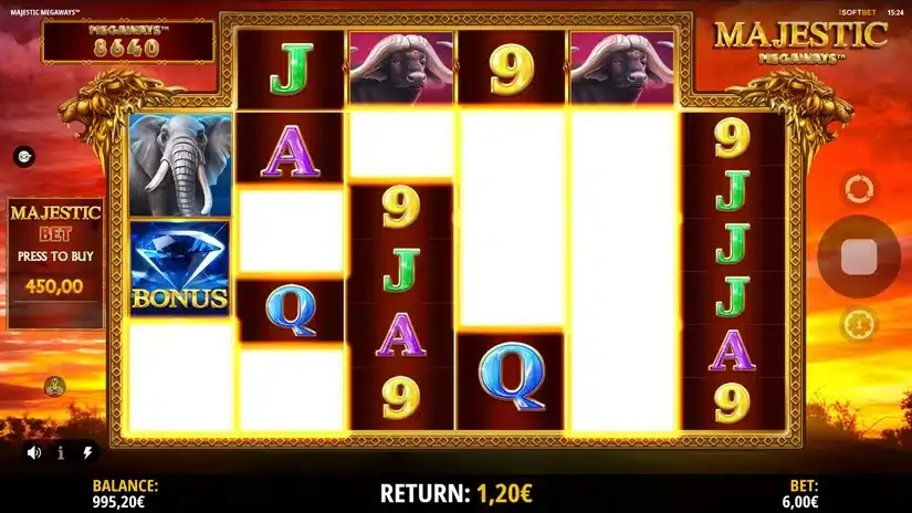 Majestic Megaways slot screenshot 2