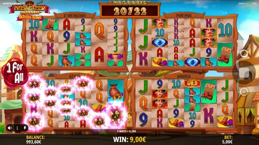 Musketeer Megaways slot screenshot 4
