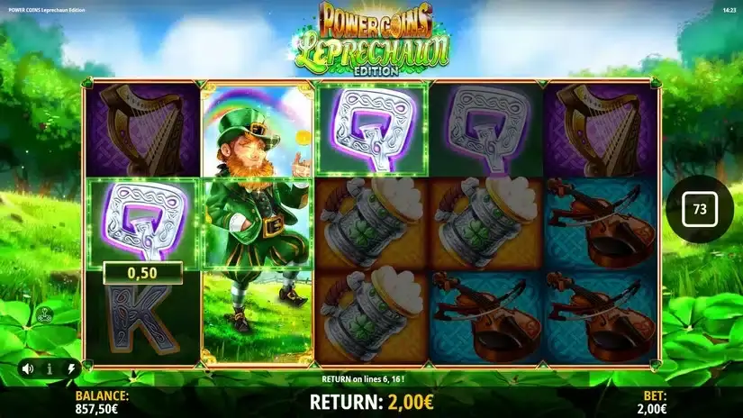 Power Coins Leprechaun Edition slot screenshot 2