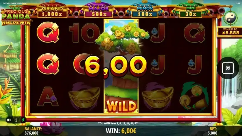 Precious Panda: Hold & Win slot screenshot 3