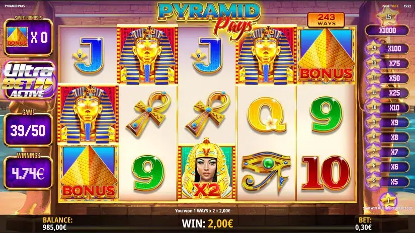 Pyramid Pays slot screenshot 3