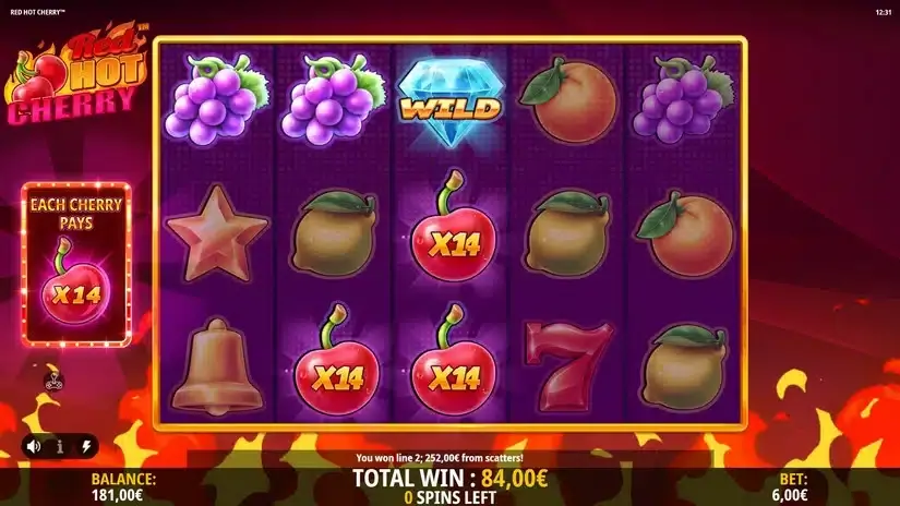Red Hot Cherry slot screenshot 7