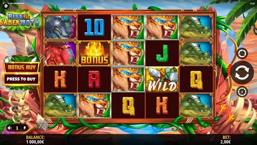 Rise of the Sabertooth slot screenshot 1