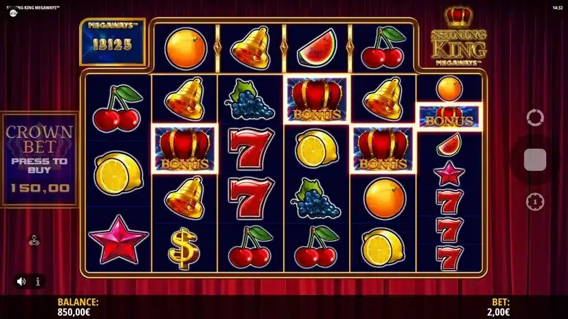 Shining King Megaways slot screenshot 2