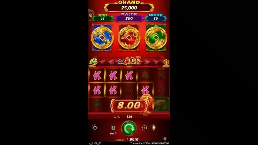 3 Coin Treasures slot screenshot 