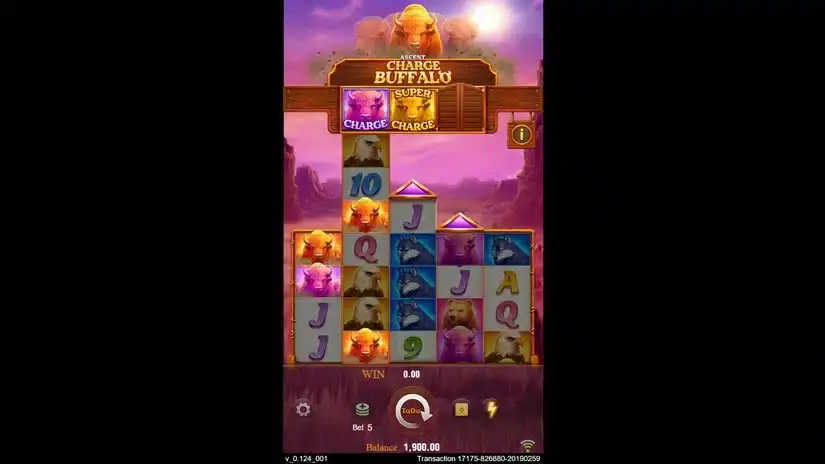 Ascent Charge Buffalo slot screenshot 