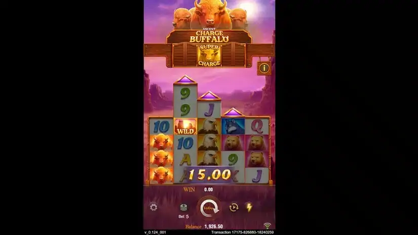 Ascent Charge Buffalo slot screenshot 2