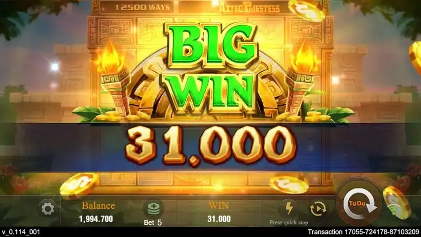 Aztec Priestess slot screenshot 3