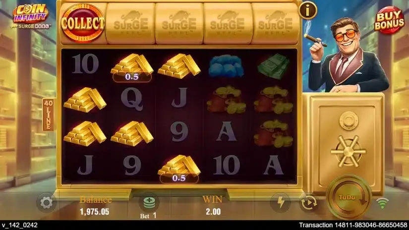 Coin infinity Surge Reel slot screenshot 