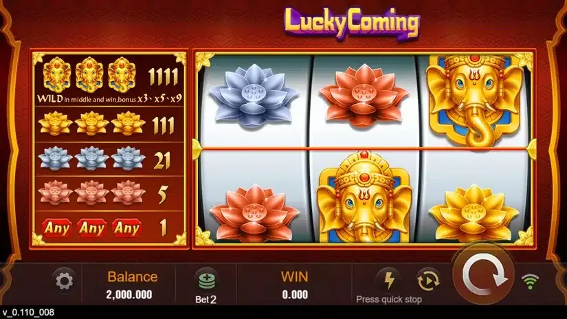 Lucky Coming slot screenshot 1