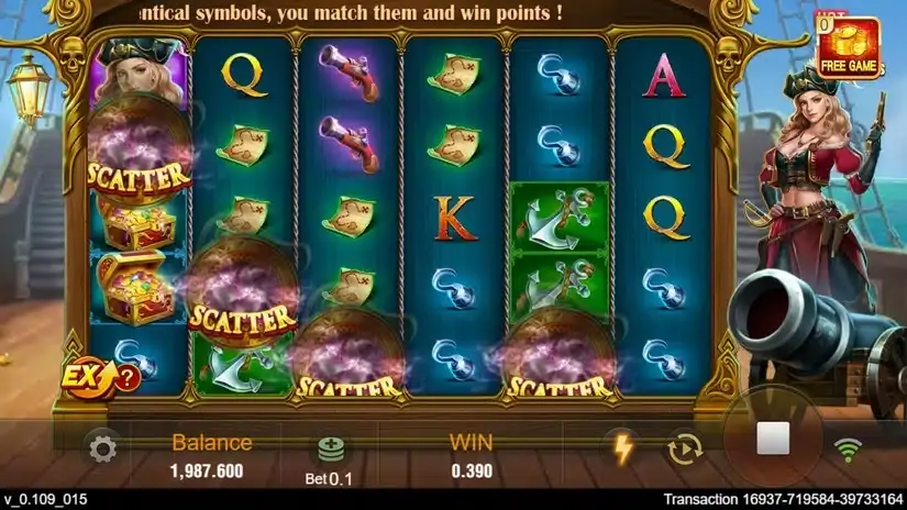 Pirate Queen slot screenshot 3