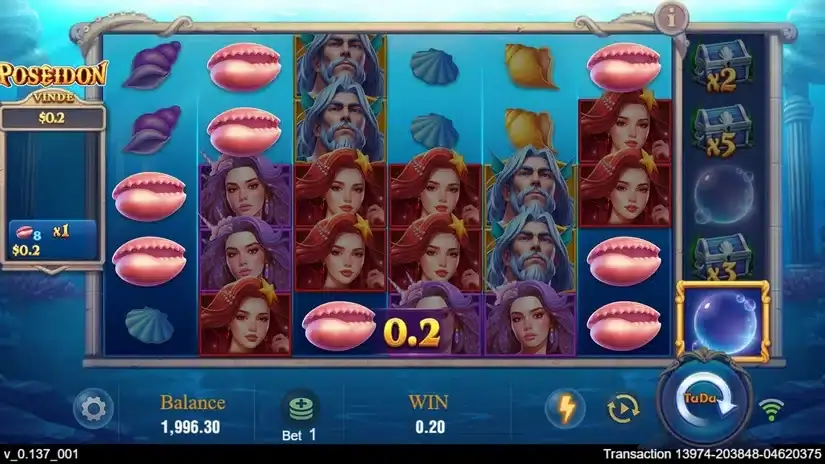 Poseidon slot screenshot 2