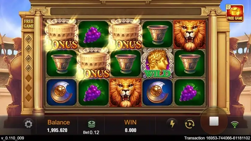 Roma X slot screenshot 2