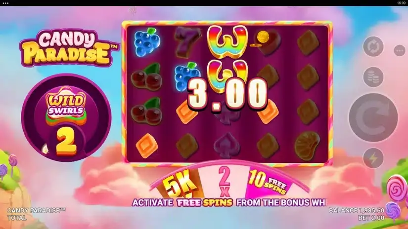 Candy Paradise slot screenshot 3