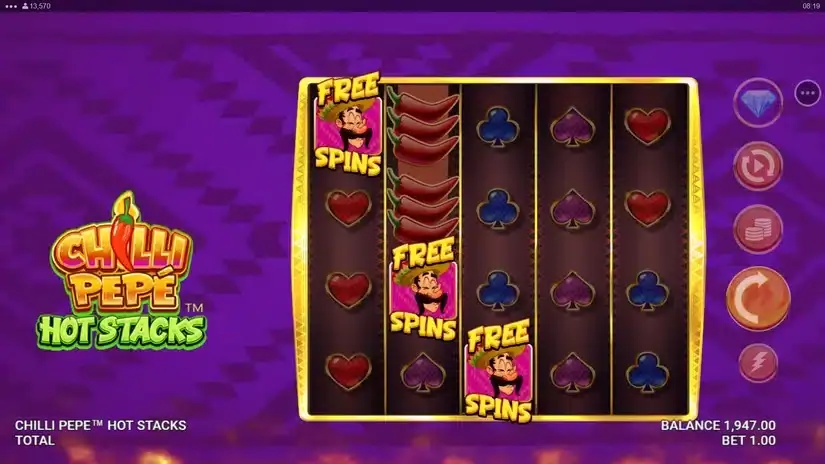 Chilli Pepe Hot Stacks slot screenshot 2