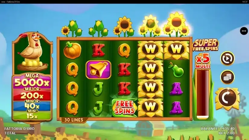 Fattoria D’Oro slot screenshot 4