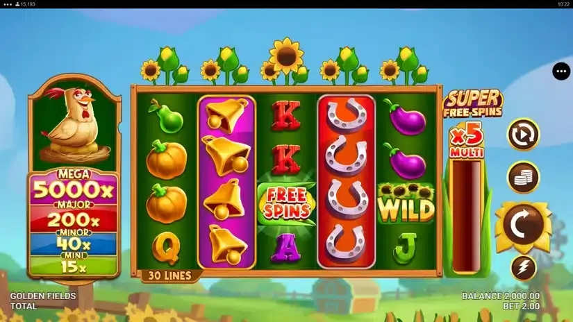 Golden Fields slot screenshot 