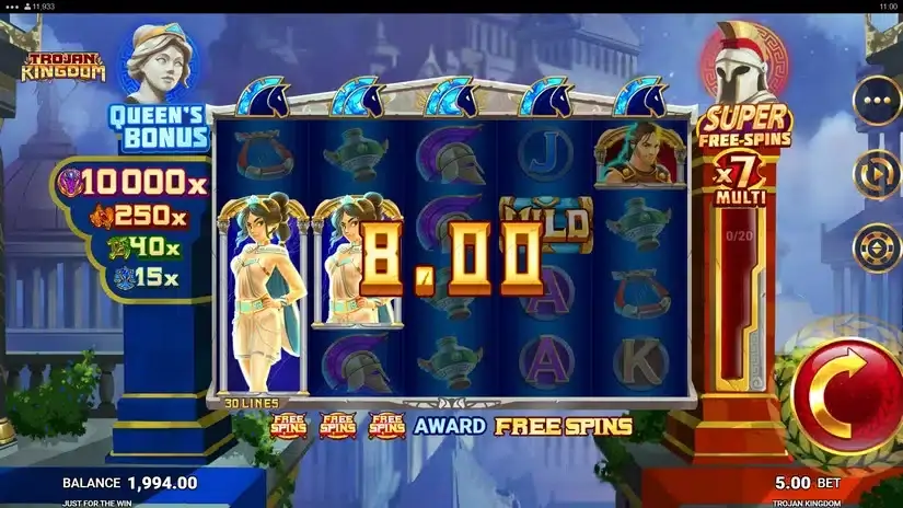Trojan Kingdom slot screenshot 3