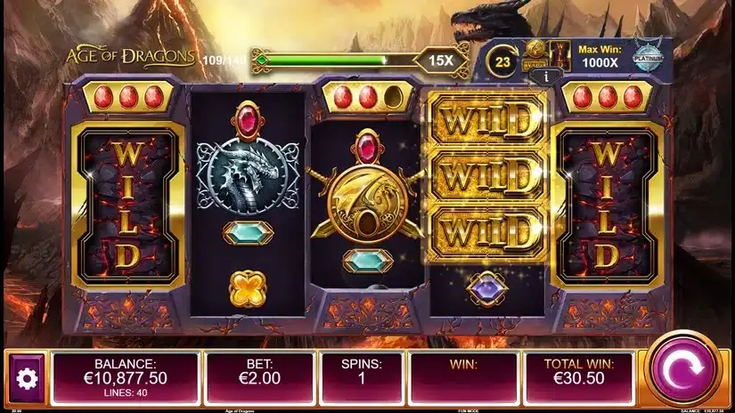 Age of Dragons slot screenshot 