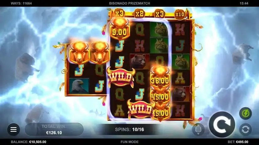 Bisonado PrizeMatch slot screenshot 