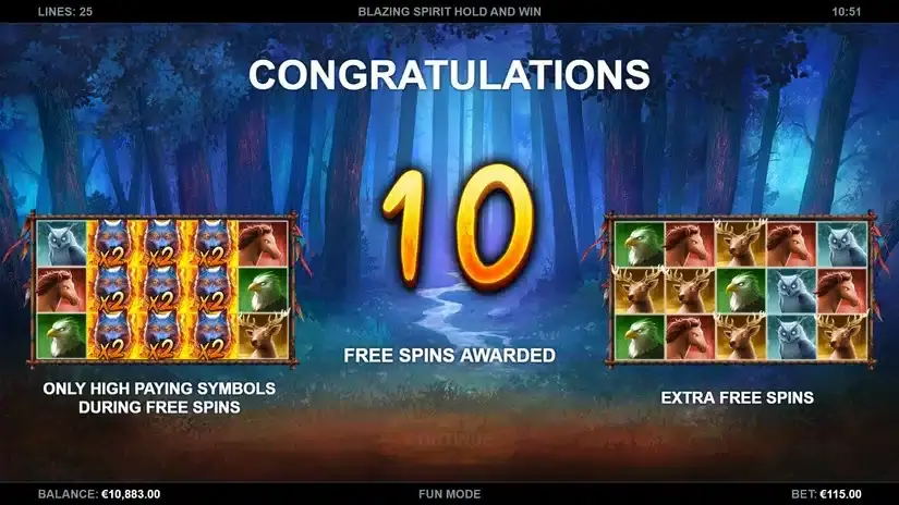 Blazing Spirit Hold and Win slot screenshot 2