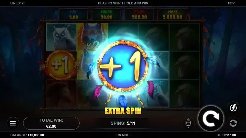 Blazing Spirit Hold and Win slot screenshot 4