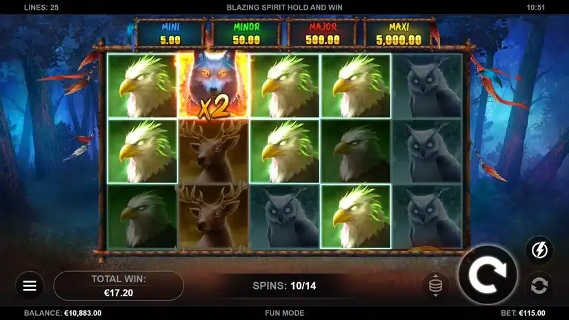 Blazing Spirit Hold and Win slot screenshot 5