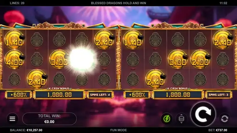 Blessed Dragons Hold and Win slot screenshot 3