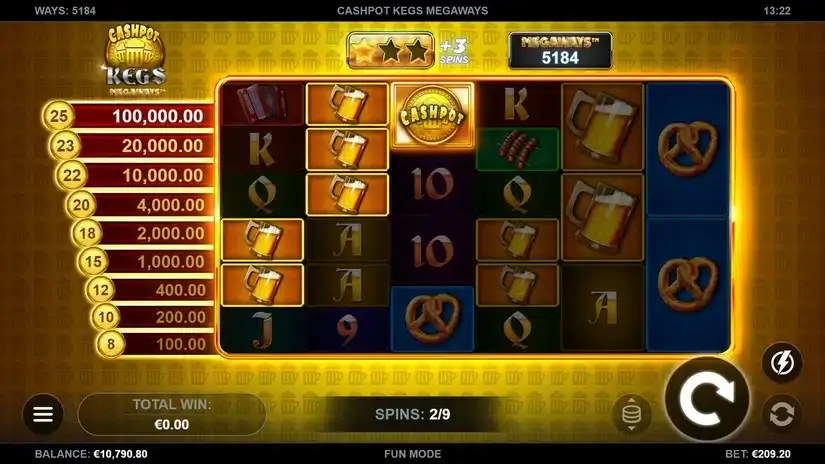 Cashpot Kegs Megaways slot screenshot 2