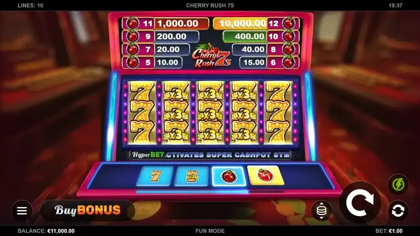Cherry Rush 7s slot screenshot 
