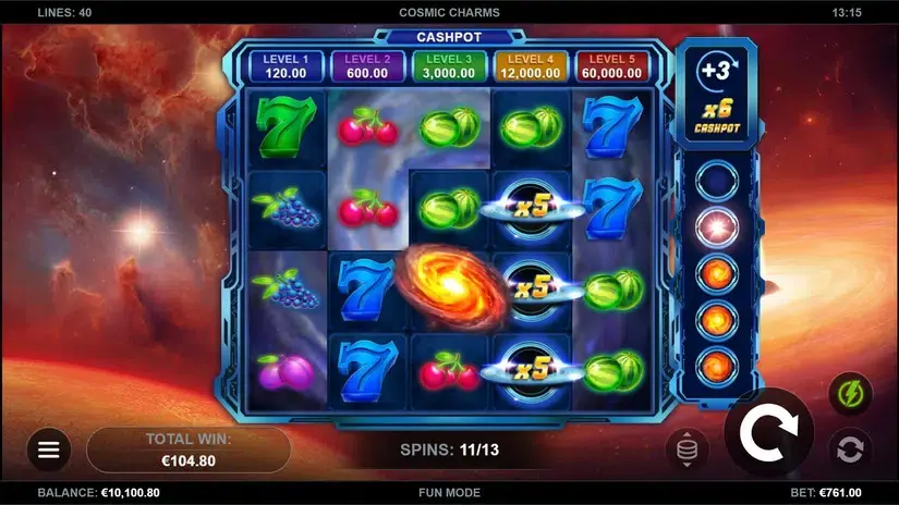 Cosmic Charms slot screenshot 5