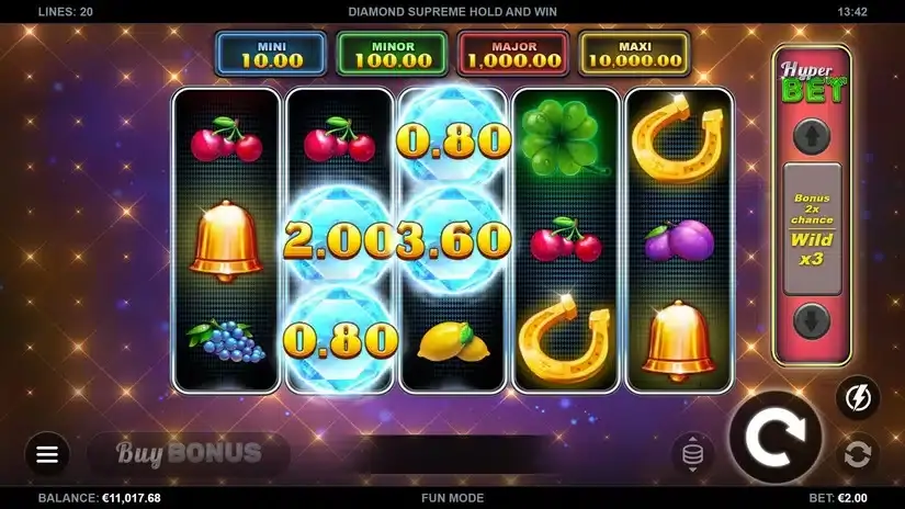 Diamond Supreme Hold and Win slot screenshot 2