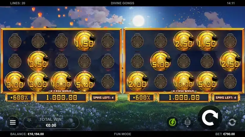 Divine Gongs slot screenshot 4