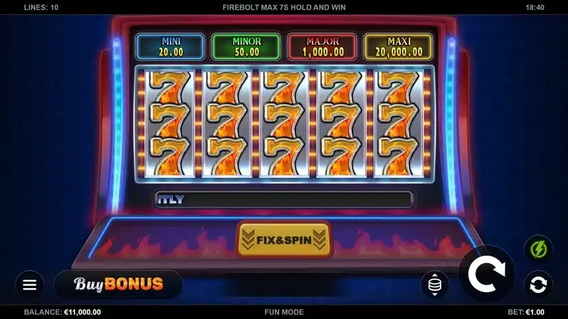 Firebolt Max 7s slot screenshot 1