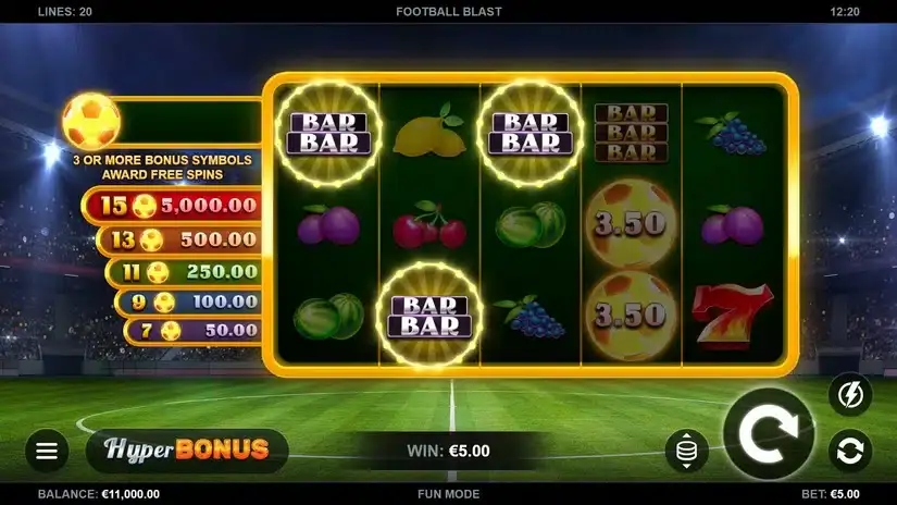 Football Blast slot screenshot 2