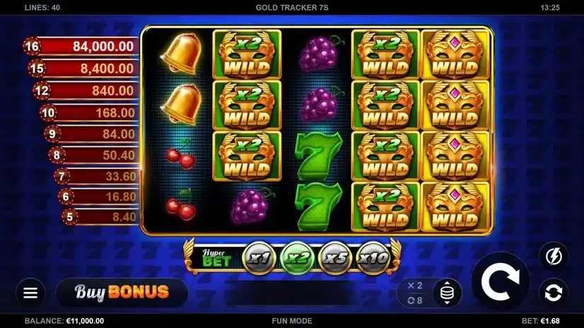 Gold Tracker 7s slot screenshot 