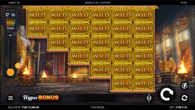 Jewels of Jupiter slot screenshot 2