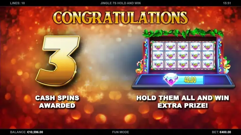 Jingle 7s Hold and Win slot screenshot 3