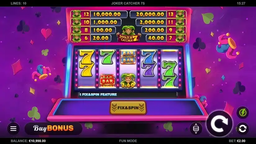 Joker Catcher 7s slot screenshot 