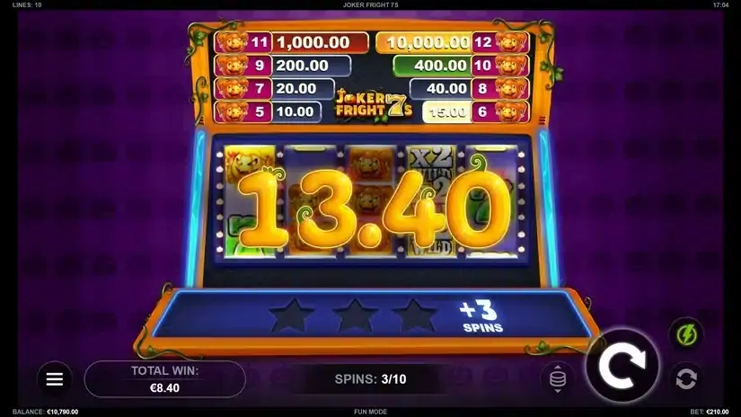 Joker Fright 7s slot screenshot 4