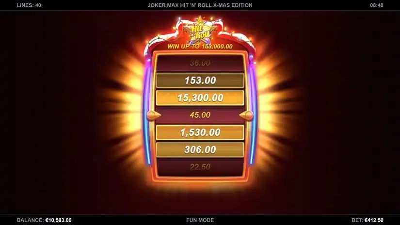Joker Max: Hit ‘n’ Roll Xmas Edition slot screenshot 2